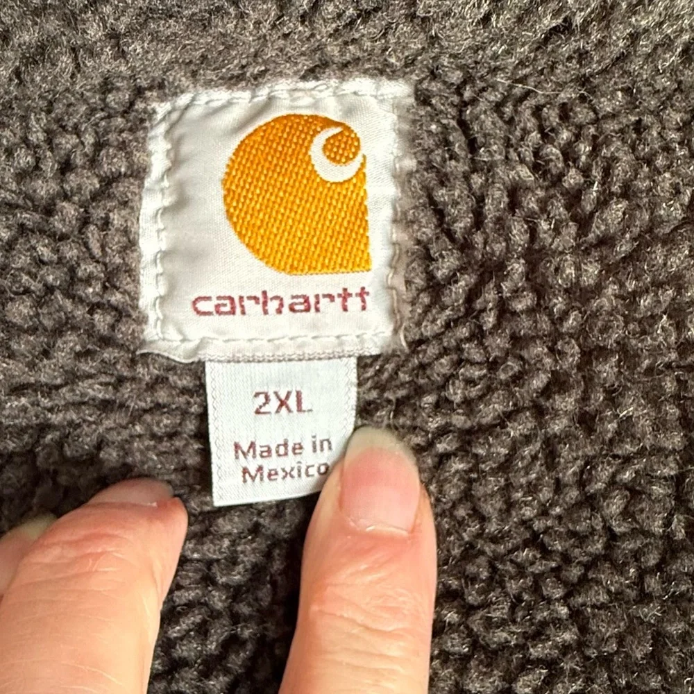 Carhartt Men's Washed Duck Sherpa-Lined Vest size 2XL V33GVL